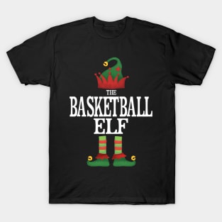 Basketball Elf Matching Family Group Christmas Party Pajamas T-Shirt